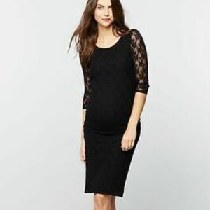 Maternity Black lace dress from Pea in the Pod